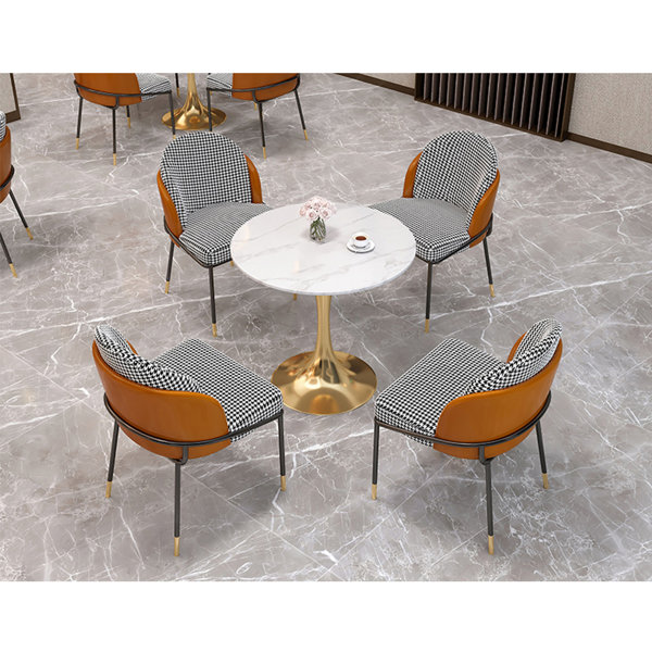 Hokku Designs Massimiano Piece Faux Marble Top Pedestal Dining Set